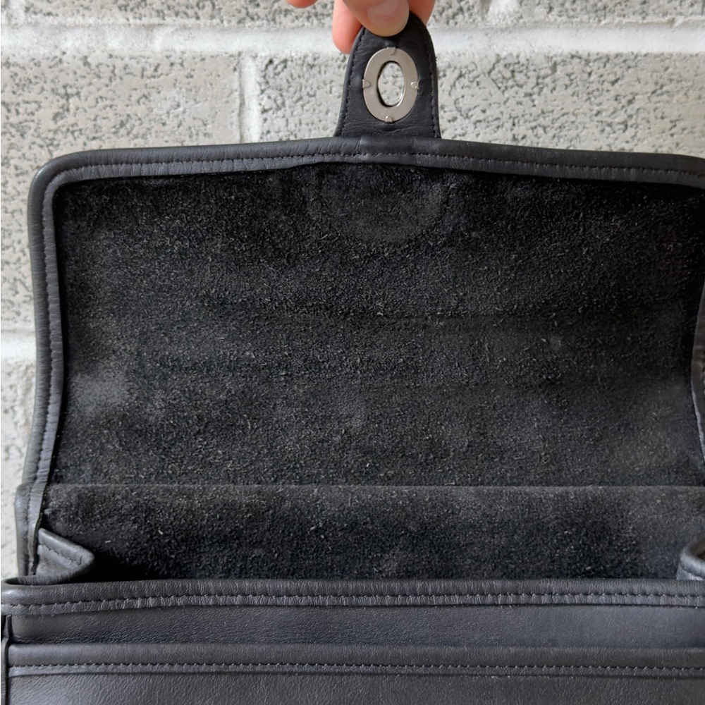 Coach Willis Black Leather Top-Handle Satchel with Detachable Strap - Picture 8 of 16
